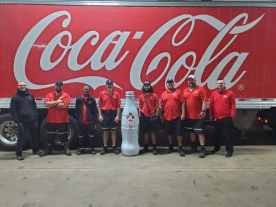 The Stillwater distribution center CCSWB ORMs, along with the Transportation team, say “goodbye” to the Recognition Roadtrip Bottle as it sets out for its next voyage.