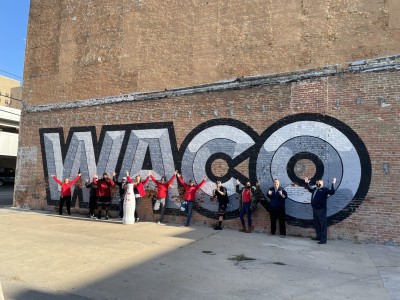 CCSWB heroes welcome the Recognition Roadtrip Bottle to Waco, Texas on Dec. 21, 2021. Founded in 1839, Waco is the 24th largest city in Texas with a population of 138,000.