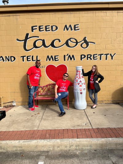 CCSWB heroes looking pretty in front of a mural outside Casa Rodriguez on Jan. 12, 2022. Along with being a corner stone of downtown Bryan, Casa Rodriguez also contributes to several murals across the city.