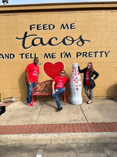 CCSWB heroes looking pretty in front of a mural outside Casa Rodriguez on Jan. 12, 2022. Along with being a corner stone of downtown Bryan, Casa Rodriguez also contributes to several murals across the city.