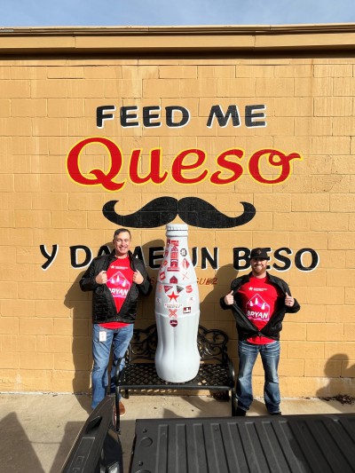 CCSWB heroes in front of a mural outside Casa Rodriguez on Jan. 12, 2022.