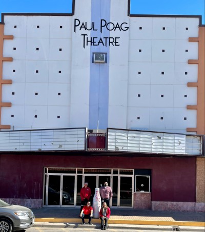 Del Rio heroes in front of the Paul Poag Theatre on Jan. 3, 2022. Once named the "The Rita Theater," the Del Rio-owned theatre located in downtown Del Rio changed names to honor the past owner, Paul Poag.
