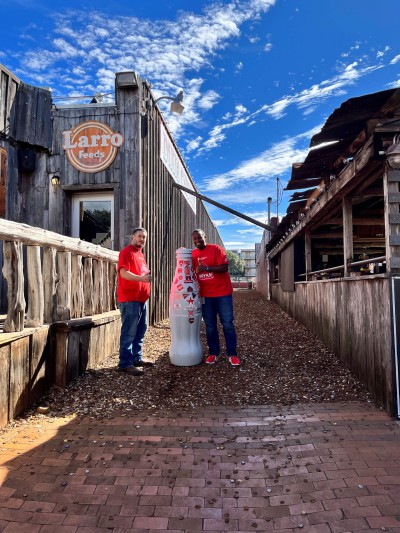Bryan heroes and the Recognition Roadtrip Bottle share one last farewell with the Dixie Chicken on Jan. 12, 2022.