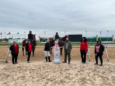 Northpoint heroes and the Recognition Roadtrip Bottle jockey into position at the Sam Houston Park Raceway on Jan. 11, 2022. The Raceway was the first Class I track in Texas to open in 1994 – after racing and wagering had been outlawed for nearly fifty years!