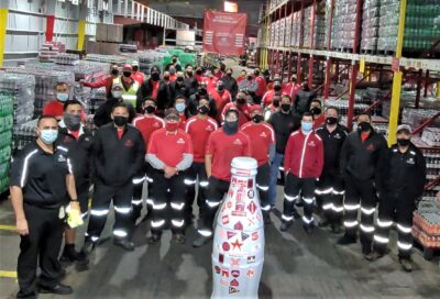 McAllen heroes welcome the Recognition Roadtrip Bottle to their facility on March 9, 2022. The McAllen facility is the southern-most facility in CCSWB’s territory, and it sits only minutes away from the U.S.-Mexico border.