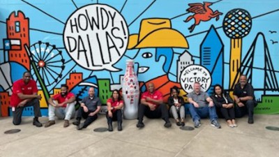 CCSWB heroes welcome the Recognition Roadtrip Bottle to Mesquite and Dallas on Feb. 21, 2022. Mesquite is one of approximately 20 cities in Dallas County, and it’s just a short drive from the Mesquite Buckner facility to some of Dallas’ most iconic locations, from Reunion Tower to the State Fair grounds.