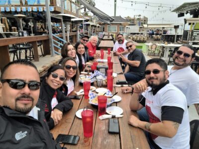 McAllen heroes and the Recognition Roadtrip Bottle stop for a snack at the Longboard Bar and Grill on March 9, 2022. The 9,000-square-foot waterfront restaurant on South Padre Island offers live music seven days of the week. Visitors can watch the sunset, see fireworks in the summertime and even take a sunset dinner cruise with the Southern Wave Catamaran!