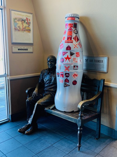 The Recognition Roadtrip Bottle has a quick conversation with Whataburger founder, Harmon Dobson. The iconic Texas fast-food chain was founded in Corpus Christi in 1950, with burgers that originally cost $0.35!