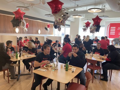 Dallas heroes celebrating the company’s fifth anniversary at CCSWB headquarters with good ‘ole Texas BBQ and – what else – Coca-Cola beverages!