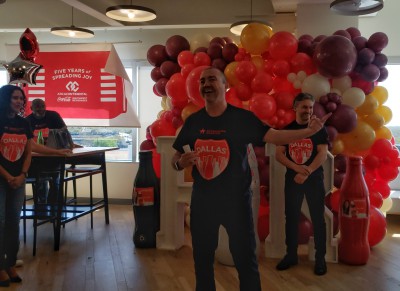 CCSWB president, Jean Claude Tissot, offers a celebratory speech marking the company’s fifth anniversary. In the last five years, the company and its heroes have made enormous accomplishments, including continued growth throughout the pandemic, new digital solutions and applying sustainable initiatives like the 100% rPET bottle!